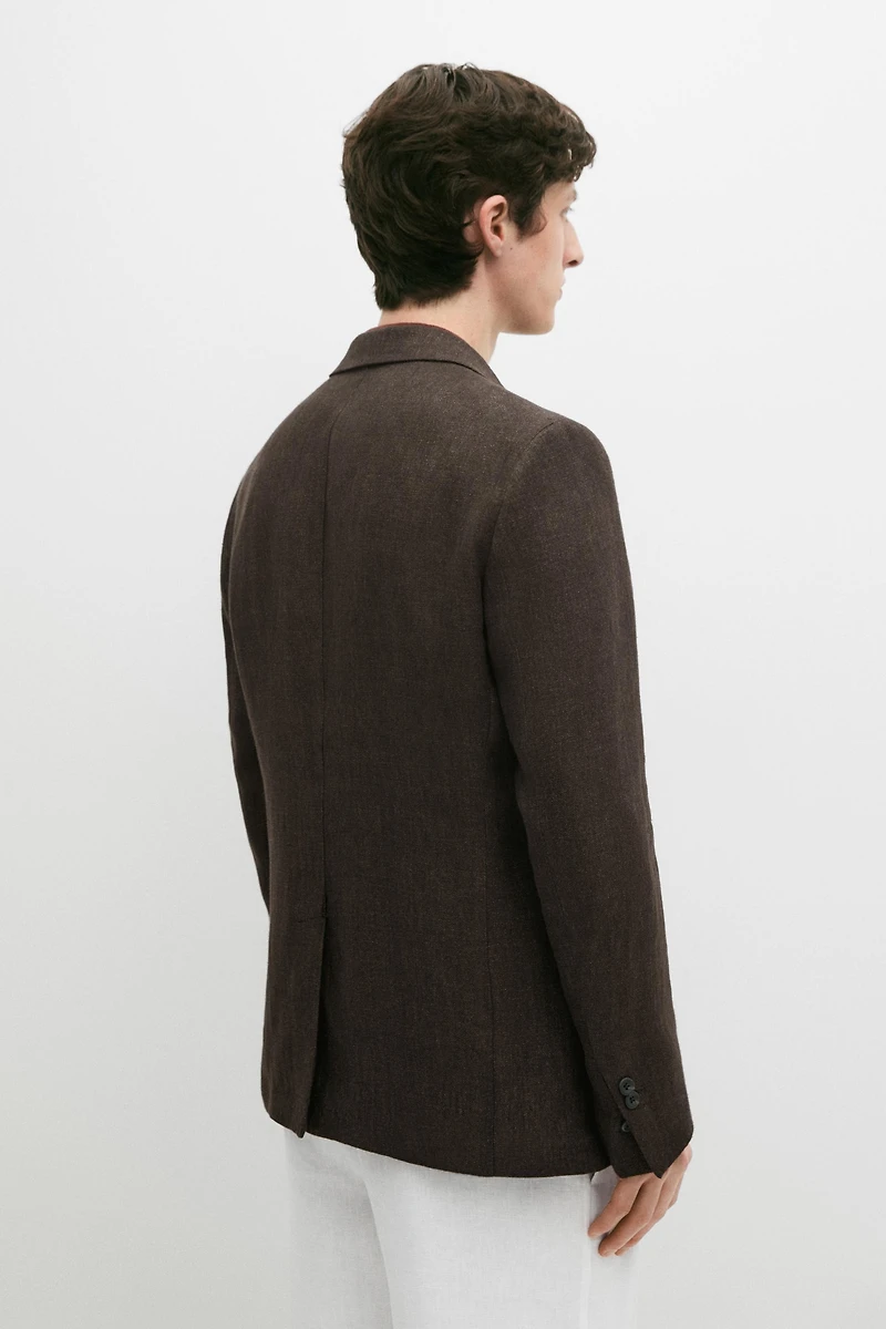 100% linen melange blazer