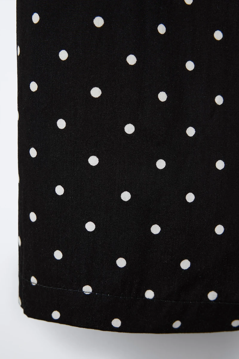PANTALON JUPE-CULOTTE À POIS
