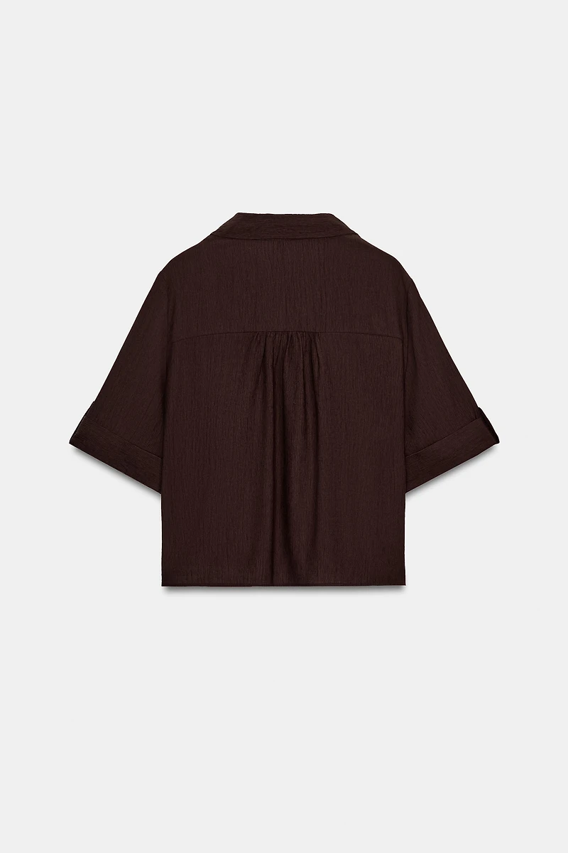 CHEMISE FLUIDE À MANCHES COURTES