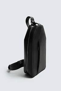 VERTICAL TEXTURED CROSSBODY BAG