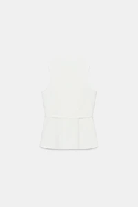 Z1975 BELTED DOUBLE BREASTED DENIM VEST