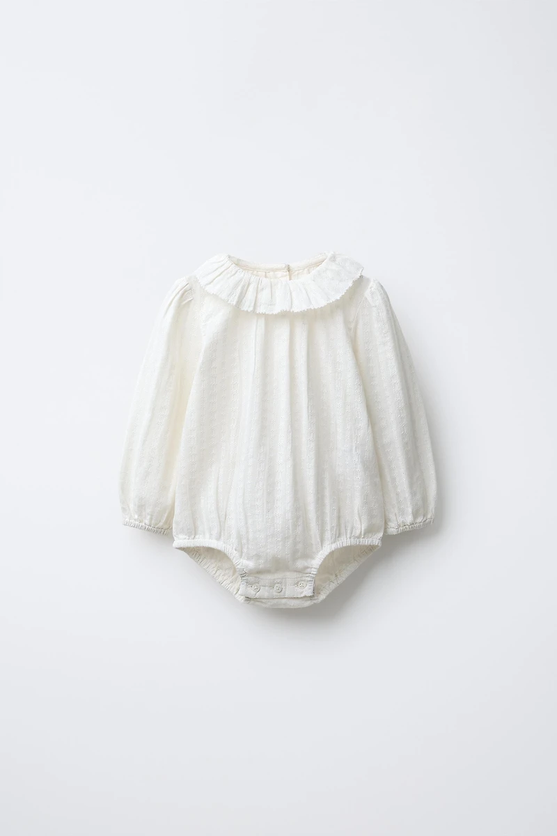 EMBROIDERED FAGOTING BODYSUIT