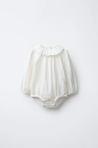 EMBROIDERED FAGOTING BODYSUIT