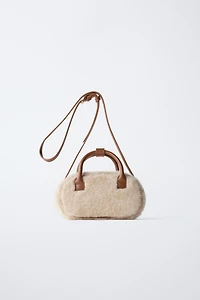 FAUX FUR BOWLING CROSSBODY BAG