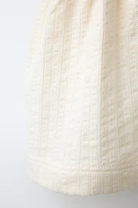 MULTICOLOR RUFFLED COTTON GAUZE TOP