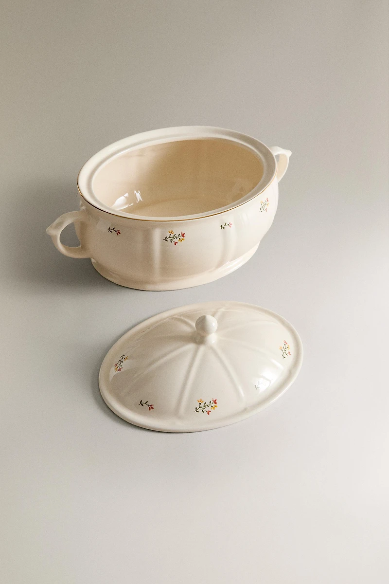 FLORAL PORCELAIN SOUP TUREEN