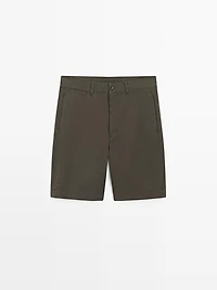 Bermuda avec poche en coton mélangé