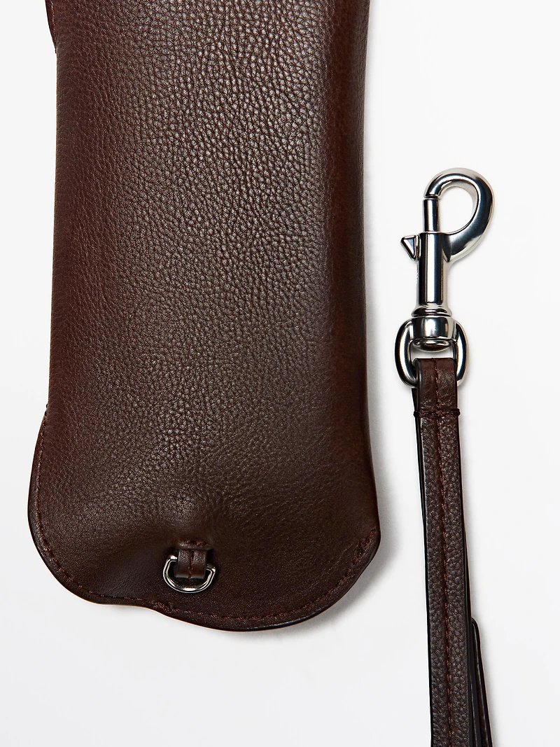 Étui à lunettes en cuir nappa