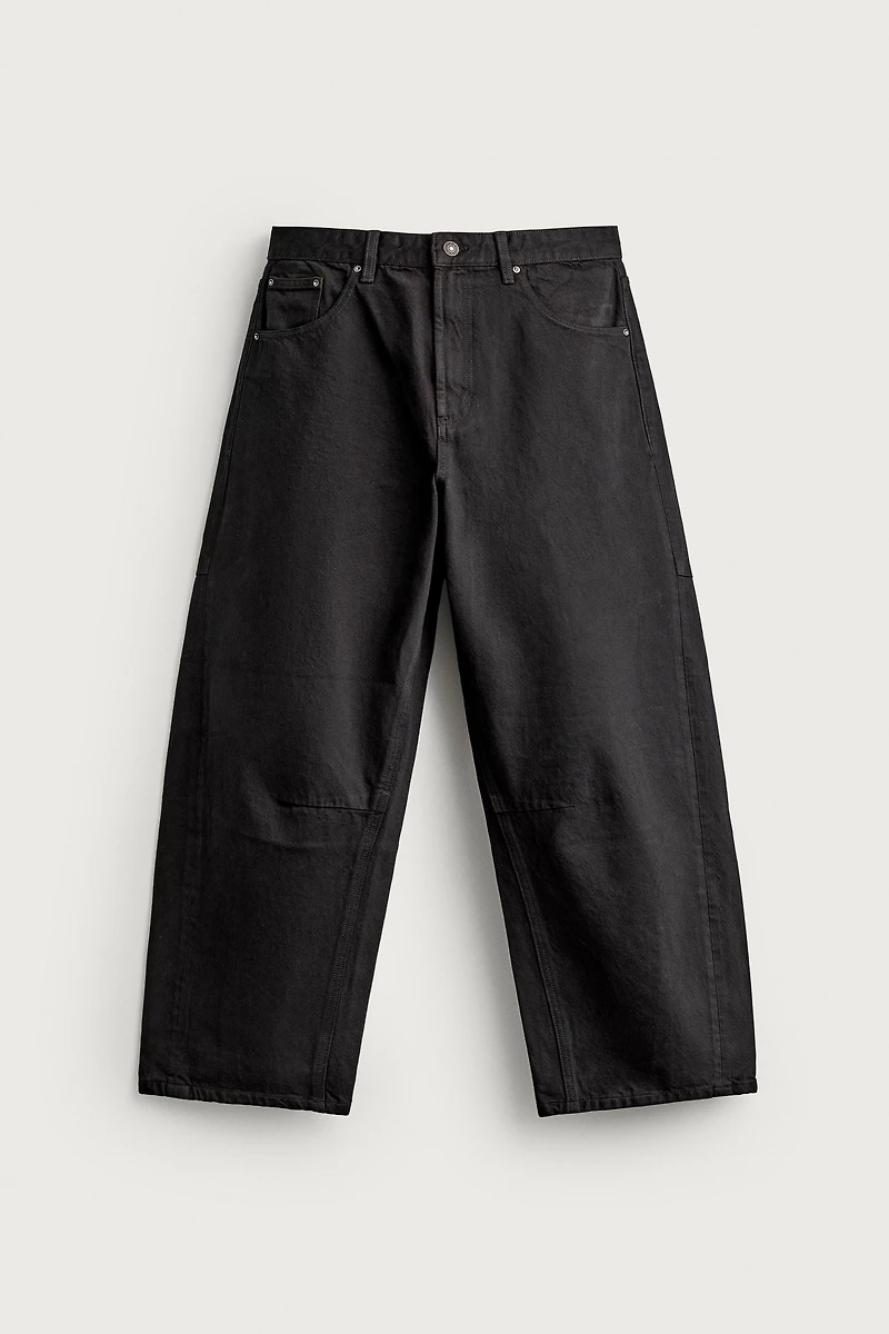 DRAWSTRING BARREL FIT PANTS