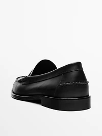 Soft oiled leather loafers