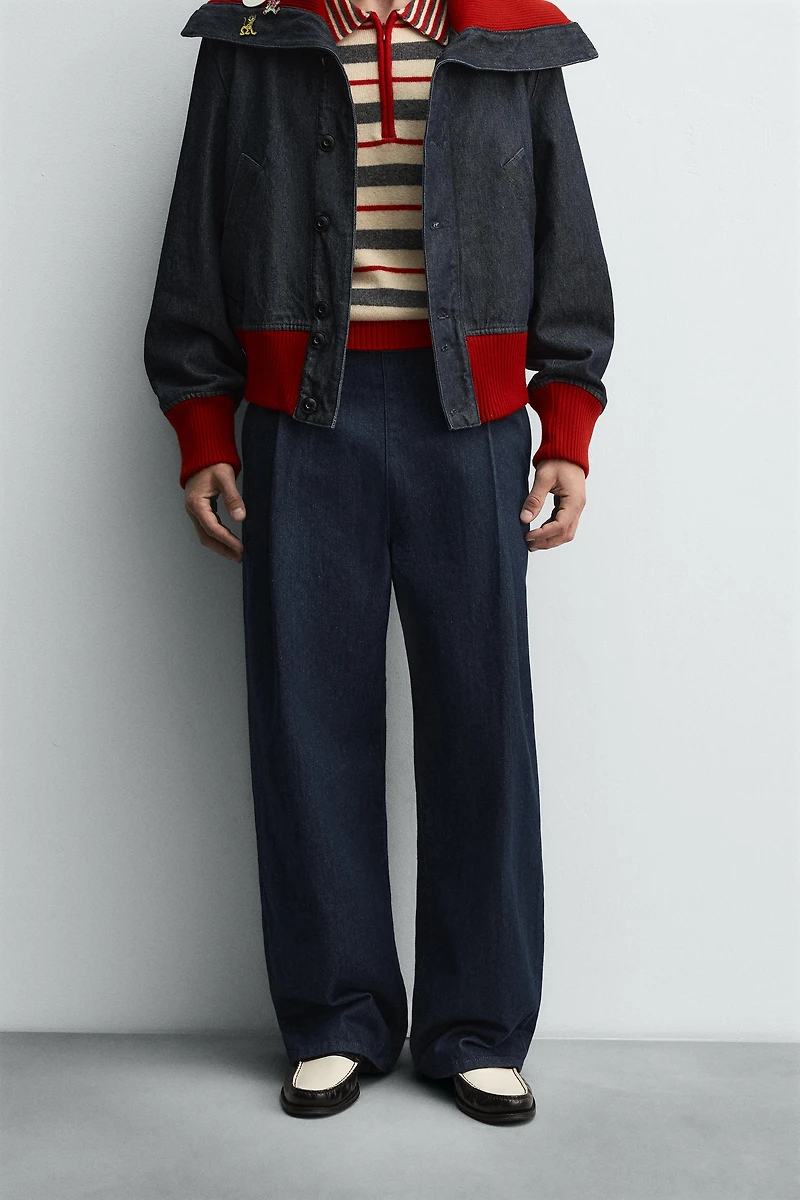 WIDE-LEG DENIM TROUSERS HARRY LAMBERT FOR ZARA X DISNEY