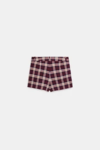 PLAID PLEATED SKORT