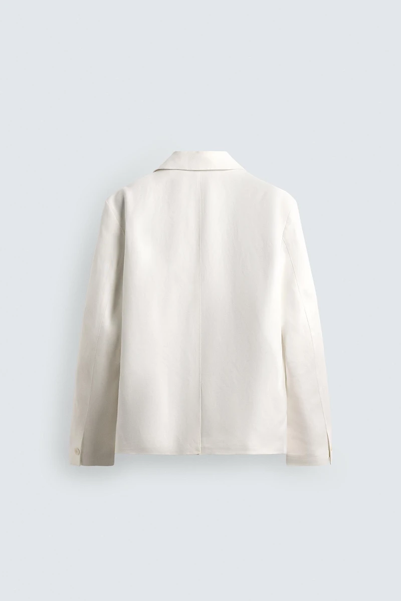 RELAXED FIT VISCOSE - LINEN SUIT BLAZER