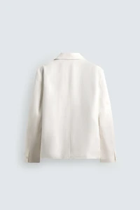 RELAXED FIT VISCOSE - LINEN SUIT BLAZER