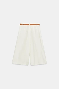 LONG BELTED SHORTS