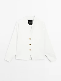 Flowing blazer with gold-toned buttons - STUDIO