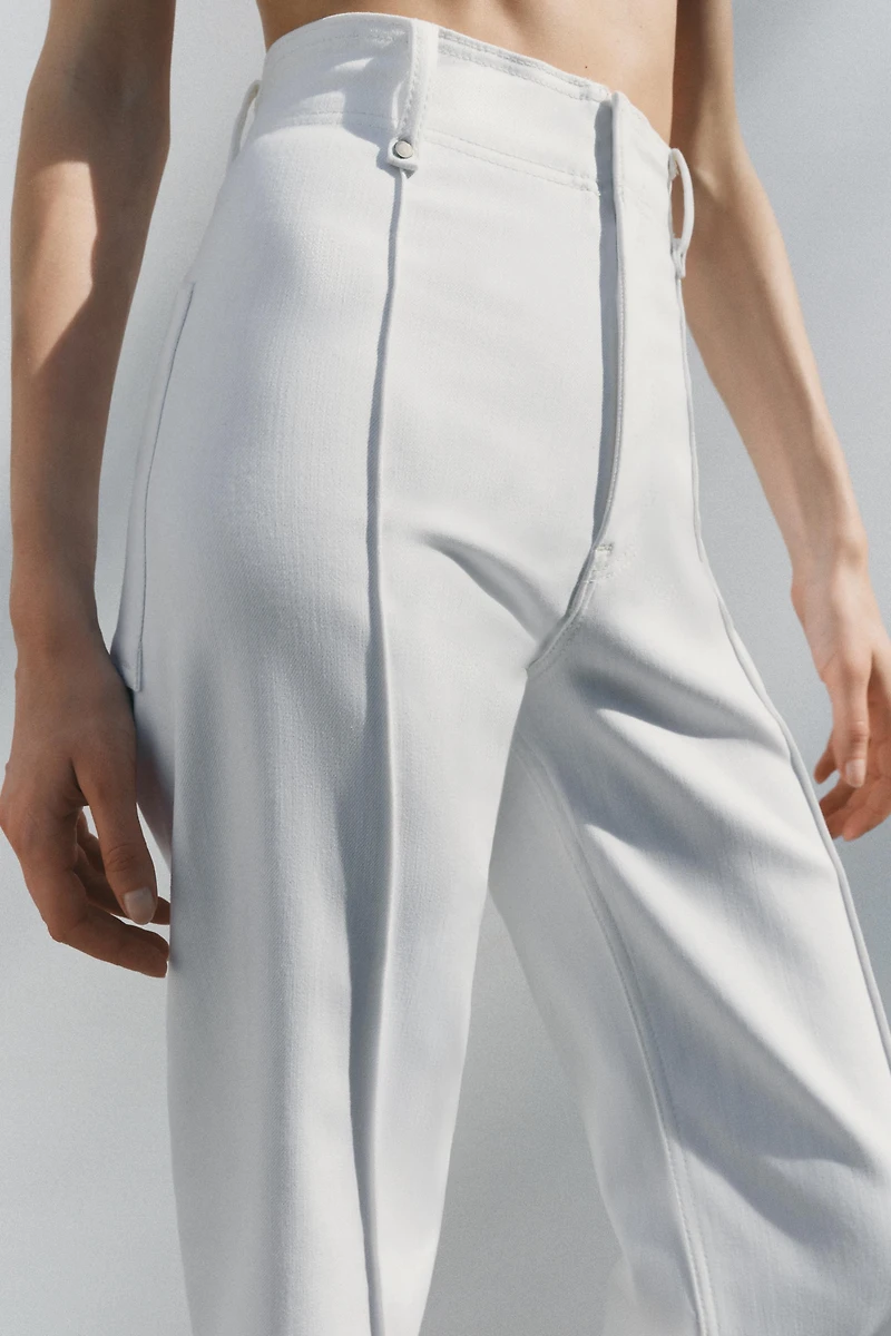 ZW COLLECTION TAILORED WIDE LEG HI-RISE JEANS