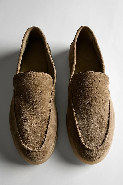 Split leather loafers