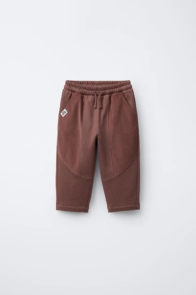 PANTALON EN MOLLETON ET VELOURS CÔTELÉ