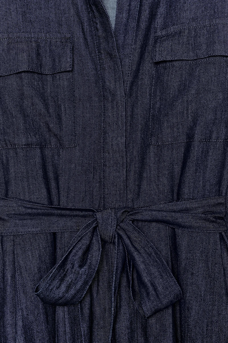 ZW COLLECTION BELTED DENIM DRESS