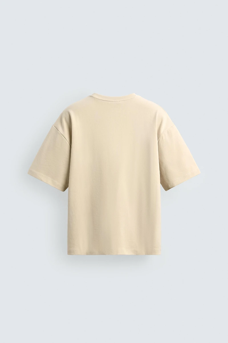 MIXED TEXTURE PATCH T-SHIRT