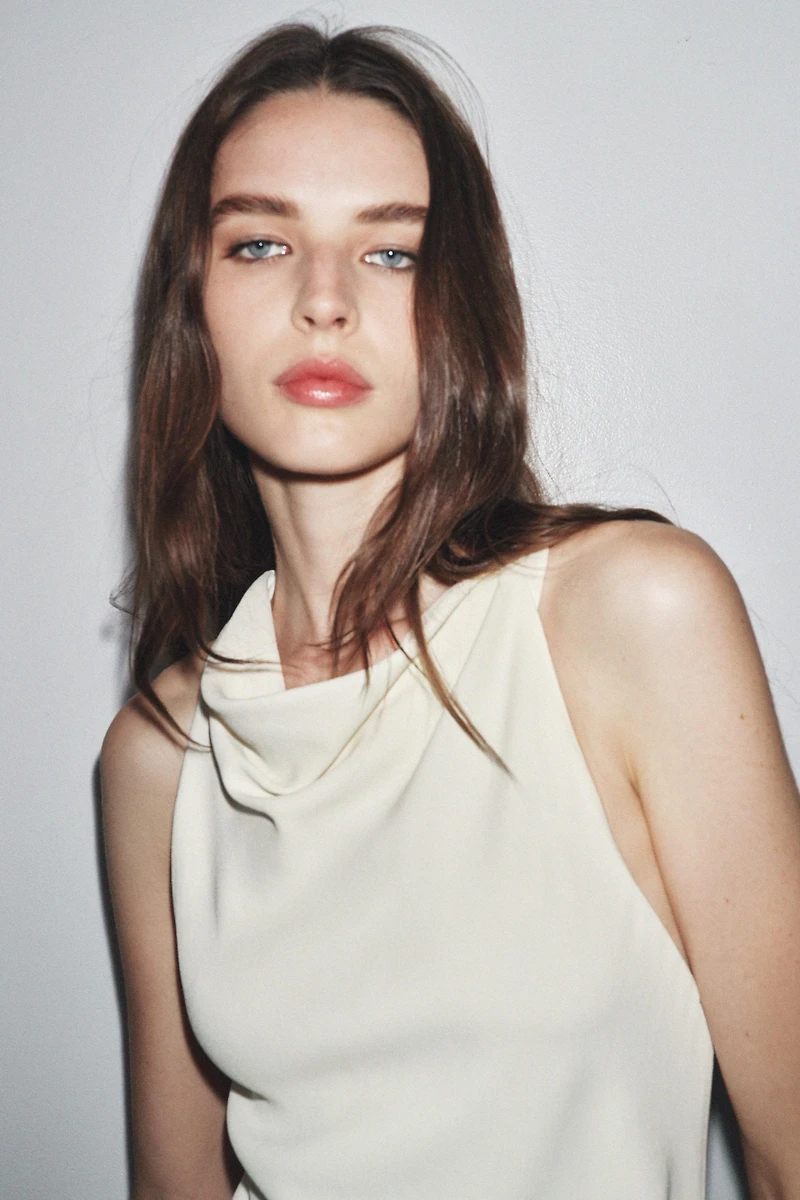 ZW COLLECTION COMBINATION HALTER DRESS