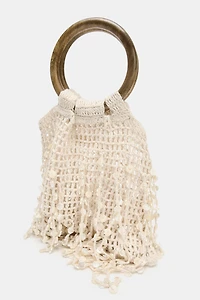 BEADED BUCKET BAG