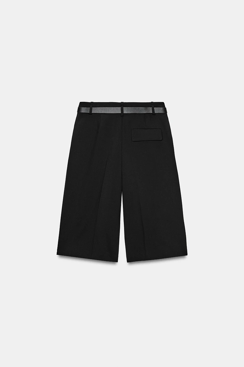 LONG BELTED SHORTS