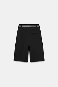 LONG BELTED SHORTS