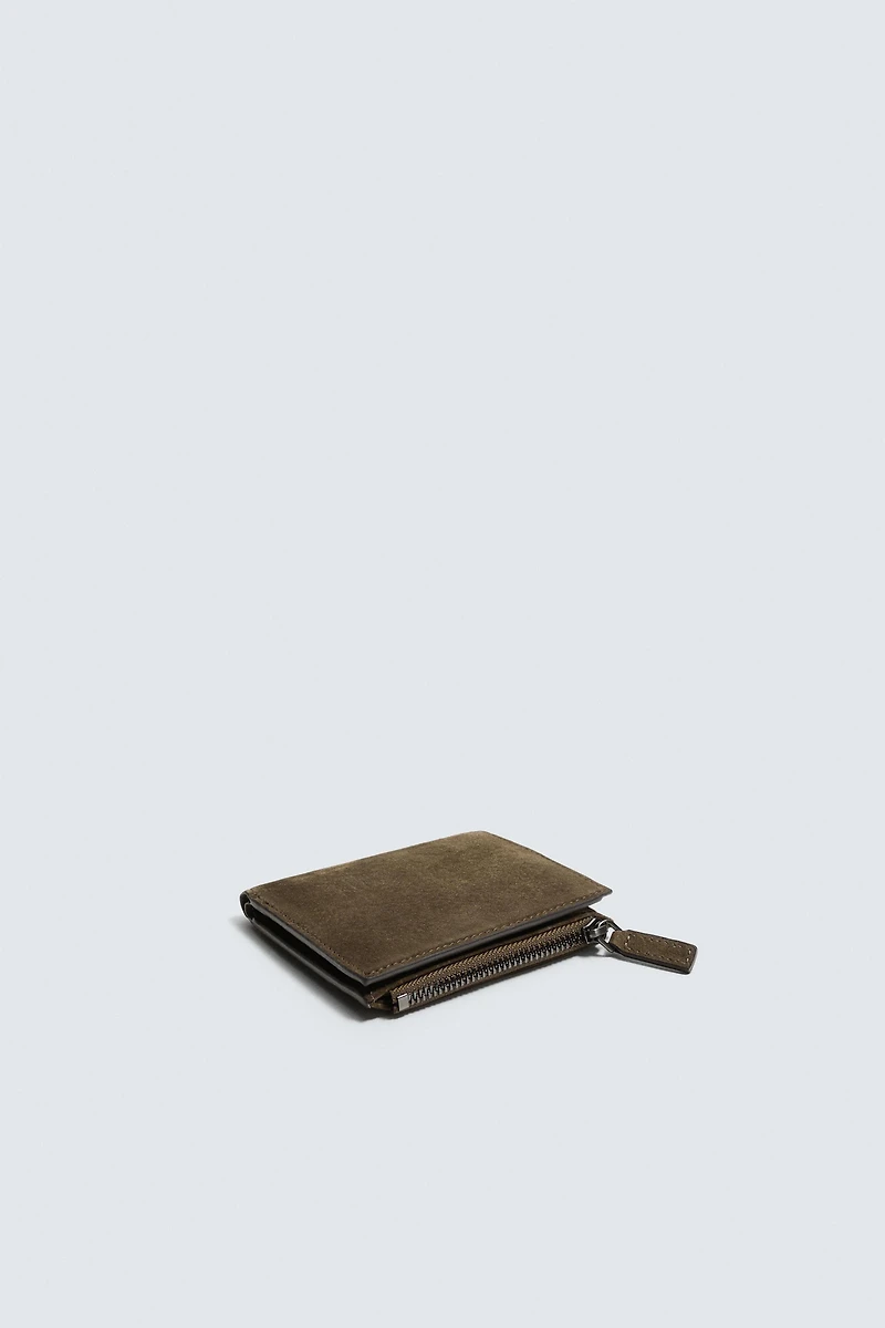LEATHER CARDHOLDER COIN PURSE