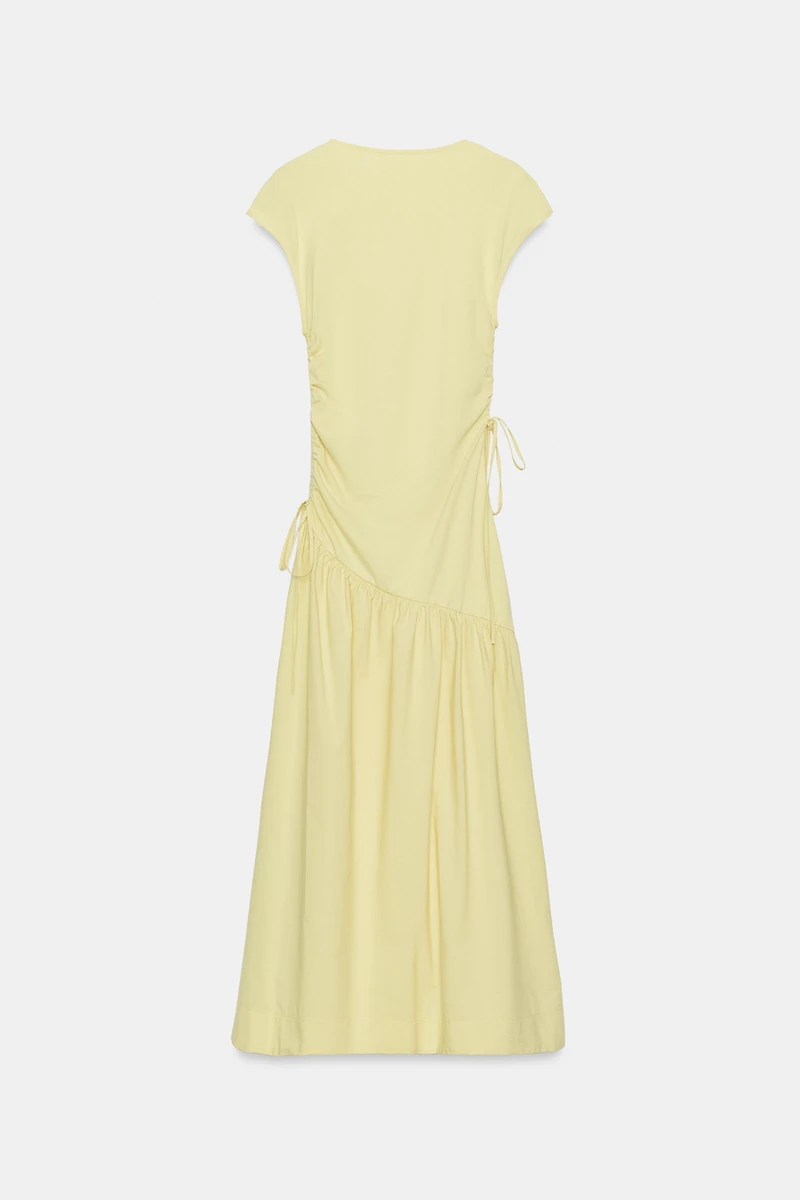ASYMMETRIC RUCHED DRESS