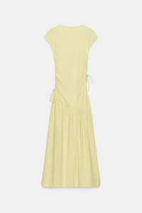 ASYMMETRIC RUCHED DRESS