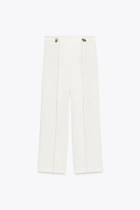CONTRAST STITCHING LOOP PANTS