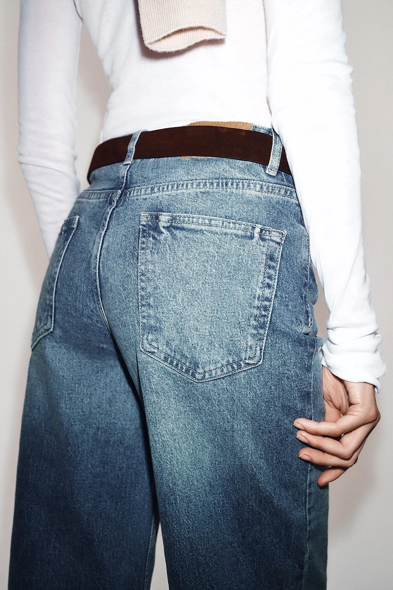 JEAN Z1975 JUPE-CULOTTE TAILLE HAUTE À CEINTURE