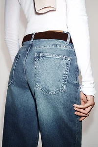 JEAN Z1975 JUPE-CULOTTE TAILLE HAUTE À CEINTURE