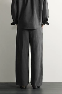 RELAXED FIT STRIPED FLOWY PANTS