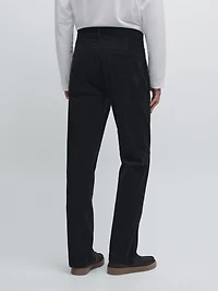 Faux jean en velours côtelé coupe slim