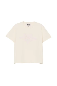 T-SHIRT EFFET ENVERS TEXTE LAVÉ CRUSH