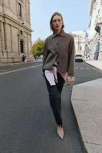 HERRINGBONE SHORT COAT