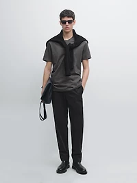 Short sleeve melange T-shirt