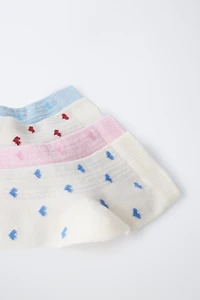 FOUR-PACK OF HEART ANKLE SOCKS