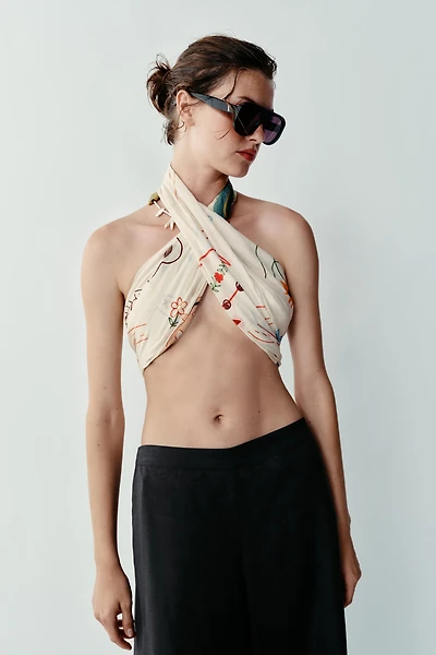 PATTERNED PRINT SCARF