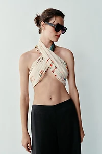 PATTERNED PRINT SCARF