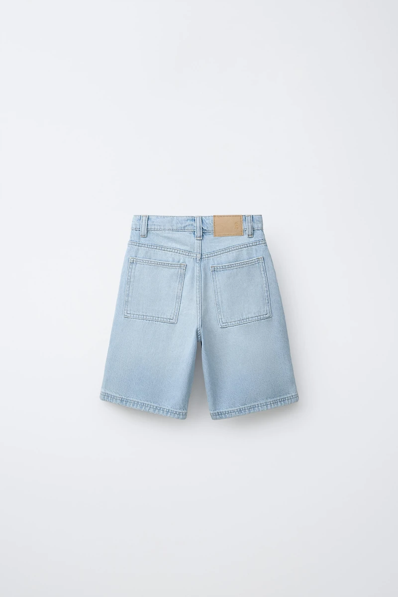 BERMUDA EN JEAN RELAXED BAGGY