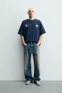 RELAXED FIT COMBINATION PRINT SWEATSHIRT