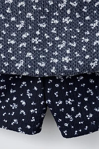 FLORAL COTTON GAUZE SKORT