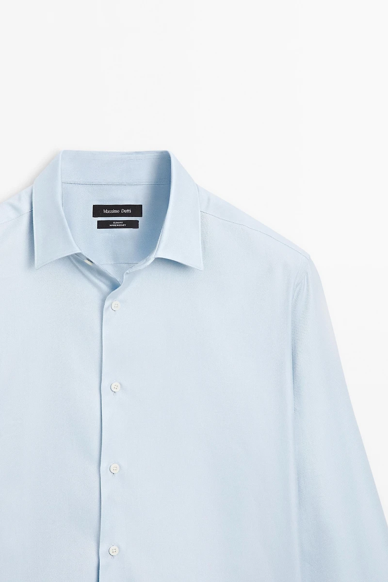 Slim fit 100% cotton Oxford shirt
