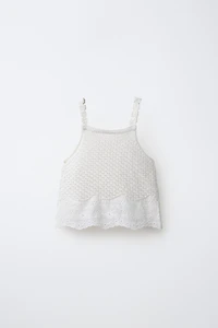 EMBROIDERED KNIT TOP