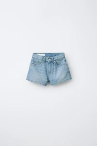 RHINESTONE DENIM SHORTS