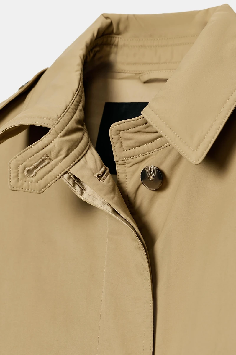 ZW COLLECTION BELTED PADDED TRENCH COAT